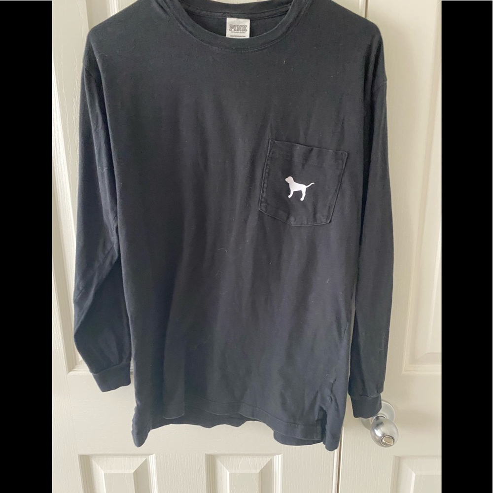 PINK black long sleeve tee